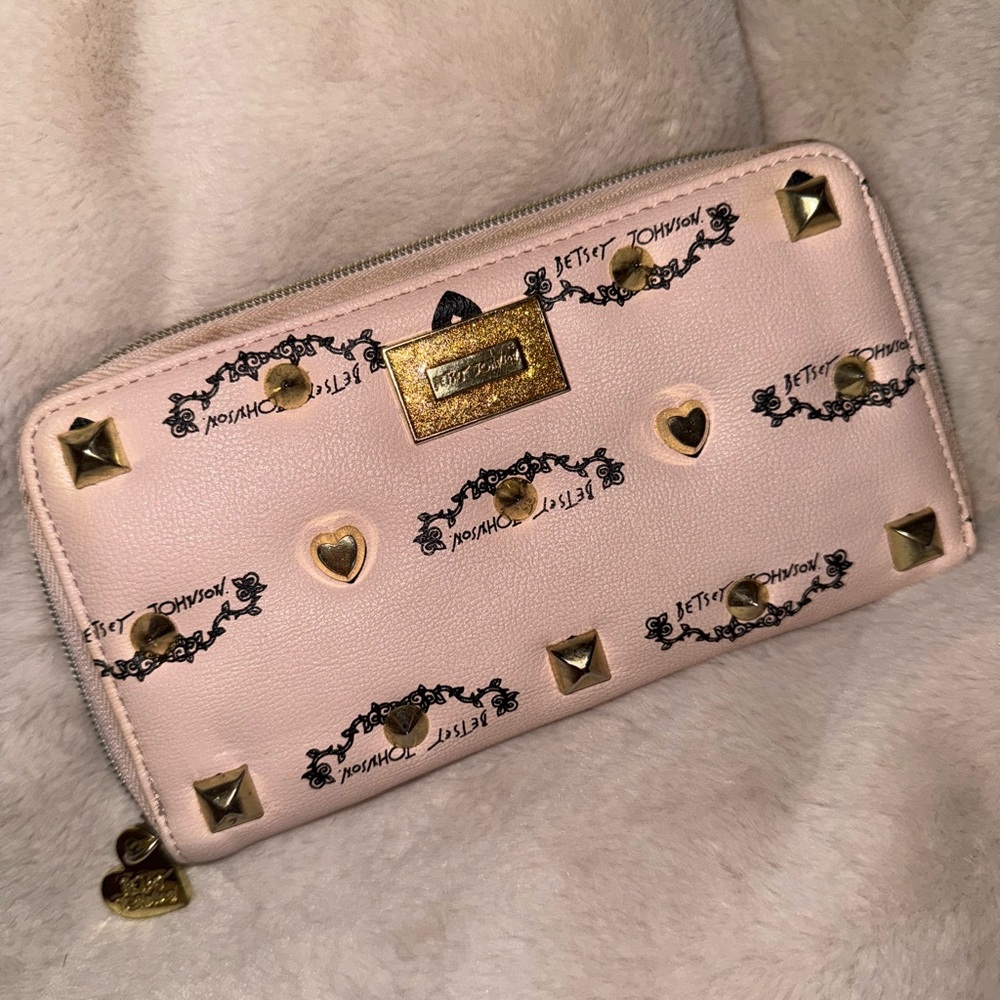 Betsey Johnson Pink and Gold Wallet